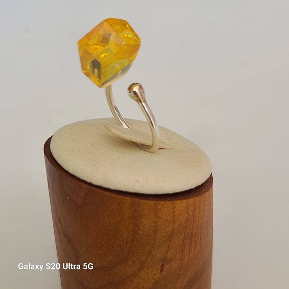 Baltic Amber adjustable ring - Picture 2 of 4